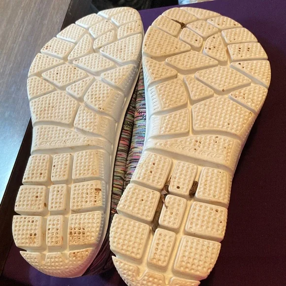 Skechers Colorful Striped Sneakers Size 8 - Picture 5 of 6